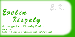 evelin kiszely business card